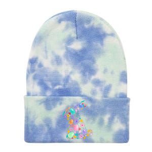 Easter Egg Bunny Floral Holiday Tie Dye 12in Knit Beanie