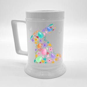 Easter Egg Bunny Floral Holiday Beer Stein