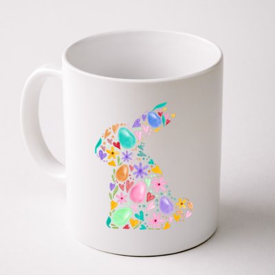 Easter Egg Bunny Floral Holiday Coffee Mug