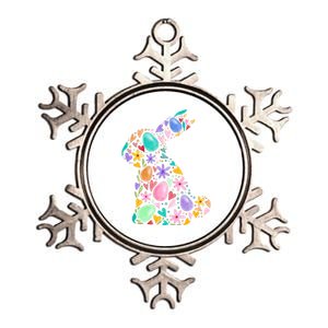 Easter Egg Bunny Floral Holiday Metallic Star Ornament