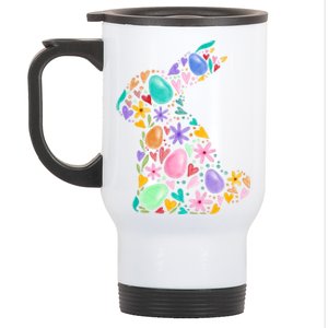 Easter Egg Bunny Floral Holiday Stainless Steel Travel Mug