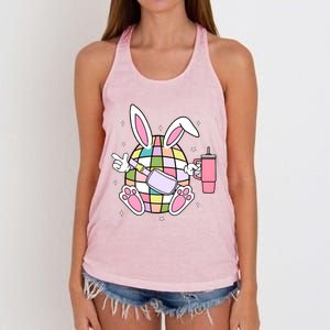 Easter Eggs Boojee Belt Bag Easter Day Women's Knotted Racerback Tank