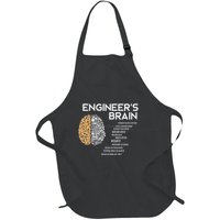 Engineer Engineers Brain Funny Engineering Full-Length Apron With Pockets