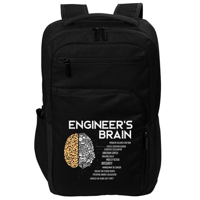 Engineer Engineers Brain Funny Engineering Impact Tech Backpack