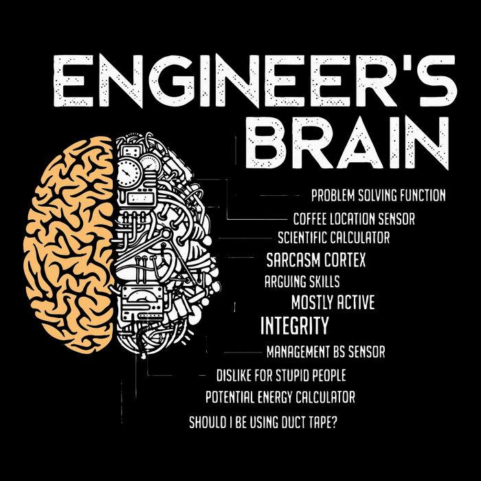 Engineer Engineers Brain Funny Engineering 16 in Basic Backpack