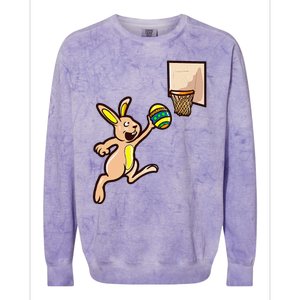 Easter Egg Basketball Bunny Gift For Colorblast Crewneck Sweatshirt