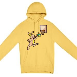 Easter Egg Basketball Bunny Gift For Premium Pullover Hoodie