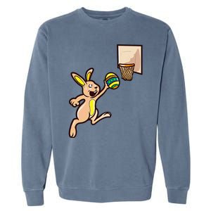 Easter Egg Basketball Bunny Gift For Garment-Dyed Sweatshirt