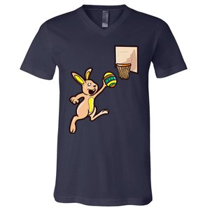 Easter Egg Basketball Bunny Gift For V-Neck T-Shirt