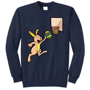 Easter Egg Basketball Bunny Gift For Tall Sweatshirt