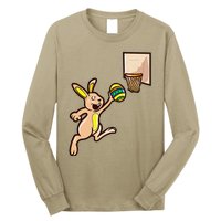 Easter Egg Basketball Bunny Gift For Long Sleeve Shirt