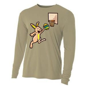 Easter Egg Basketball Bunny Gift For Cooling Performance Long Sleeve Crew