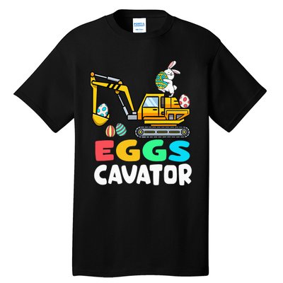 Eggs-Cavator Easter Bunny Excavator Tall T-Shirt