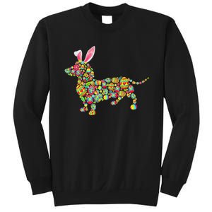 Easter Eggs Bunny Dachshund Dog Sweatshirt