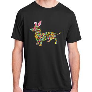 Easter Eggs Bunny Dachshund Dog Adult ChromaSoft Performance T-Shirt