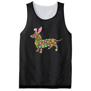 Easter Eggs Bunny Dachshund Dog Mesh Reversible Basketball Jersey Tank