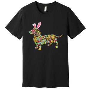 Easter Eggs Bunny Dachshund Dog Premium T-Shirt