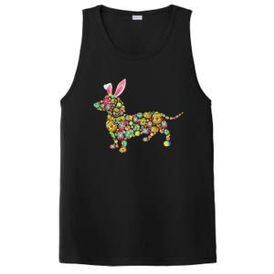 Easter Eggs Bunny Dachshund Dog PosiCharge Competitor Tank