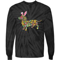 Easter Eggs Bunny Dachshund Dog Tie-Dye Long Sleeve Shirt