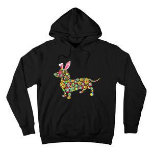 Easter Eggs Bunny Dachshund Dog Tall Hoodie