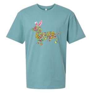 Easter Eggs Bunny Dachshund Dog Sueded Cloud Jersey T-Shirt