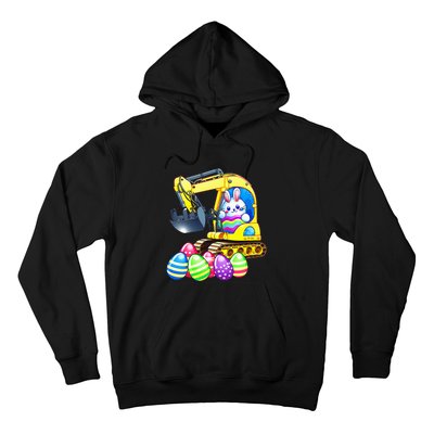 Eggs-Cavator Easter Bunny Rabbit Excavator Hoodie