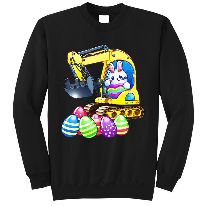 Eggs-Cavator Easter Bunny Rabbit Excavator Sweatshirt