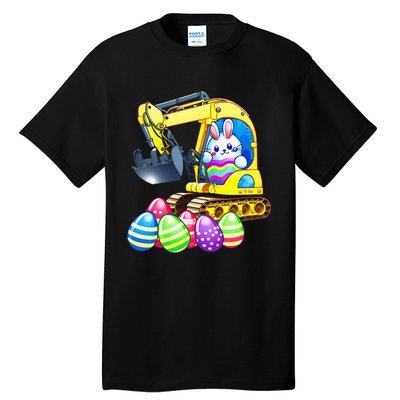 Eggs-Cavator Easter Bunny Rabbit Excavator Tall T-Shirt