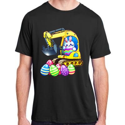 Eggs-Cavator Easter Bunny Rabbit Excavator Adult ChromaSoft Performance T-Shirt