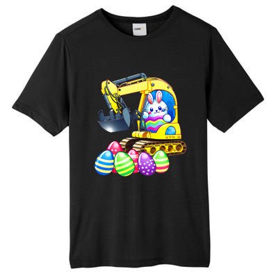 Eggs-Cavator Easter Bunny Rabbit Excavator Tall Fusion ChromaSoft Performance T-Shirt