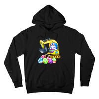 Eggs-Cavator Easter Bunny Rabbit Excavator Tall Hoodie