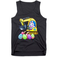 Eggs-Cavator Easter Bunny Rabbit Excavator Tank Top