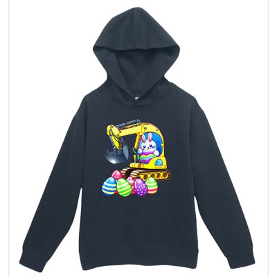 Eggs-Cavator Easter Bunny Rabbit Excavator Urban Pullover Hoodie