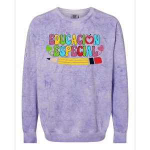 Educacion Especial Back To School Colorblast Crewneck Sweatshirt