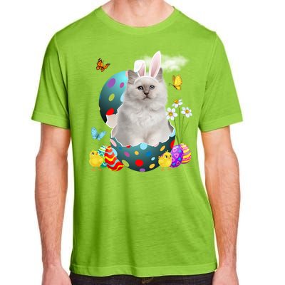 Easter Eggs Bir Bunny Cat Funny Gift Cat Dad Cat Mom Gift Adult ChromaSoft Performance T-Shirt