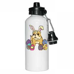 Easter English Bulldog Dog Mom Dad Funny Gift Aluminum Water Bottle