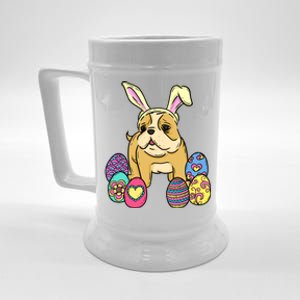 Easter English Bulldog Dog Mom Dad Funny Gift Beer Stein