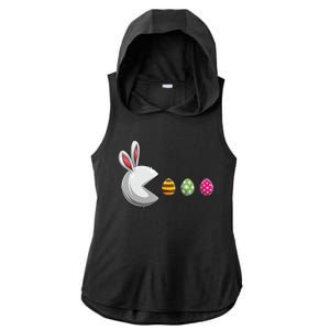 Easter Eggs Bunny Cute Holiday Ladies PosiCharge Tri-Blend Wicking Draft Hoodie Tank