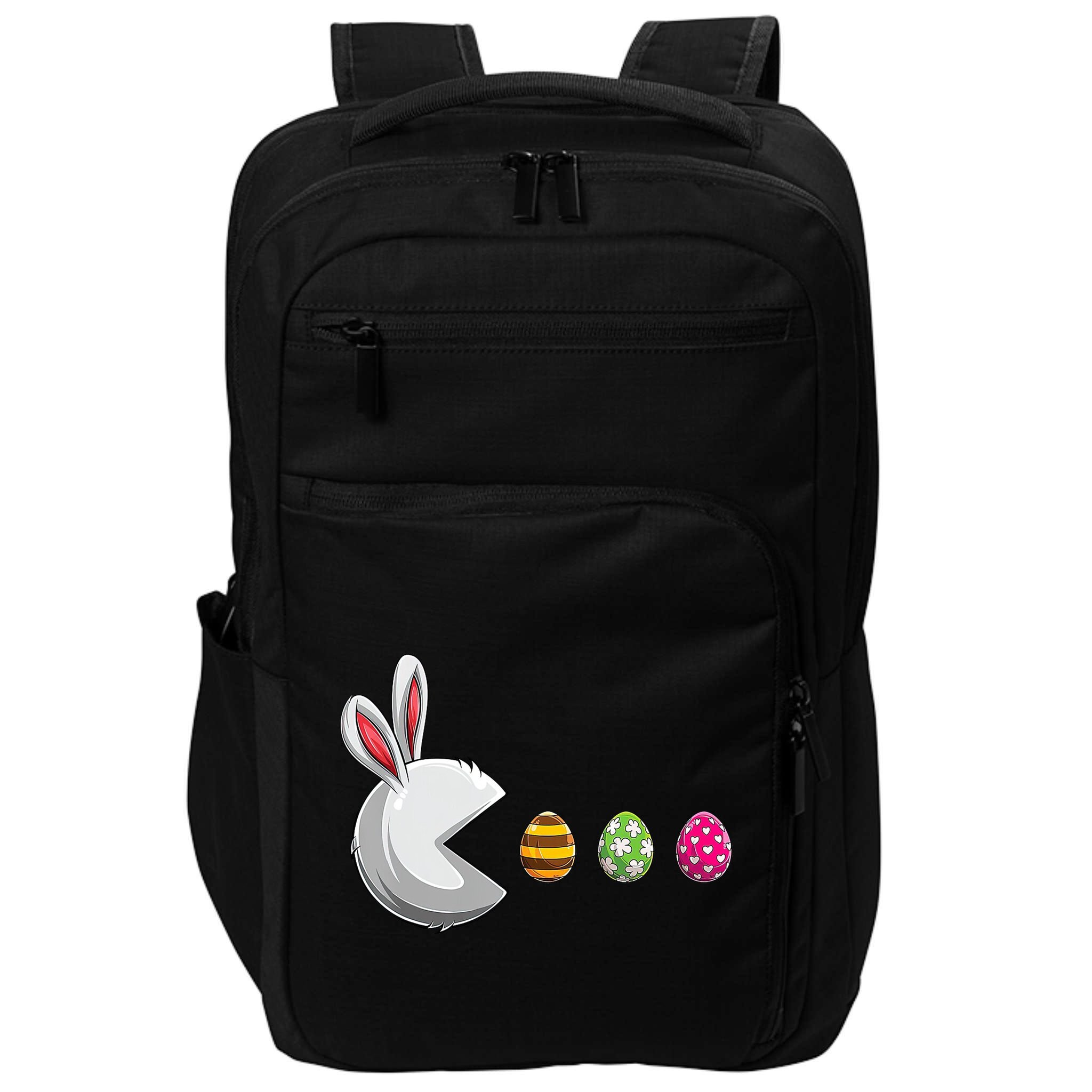 Easter Eggs Bunny Cute Holiday Impact Tech Backpack