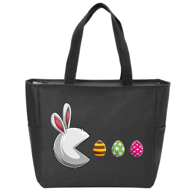 Easter Eggs Bunny Cute Holiday Zip Tote Bag