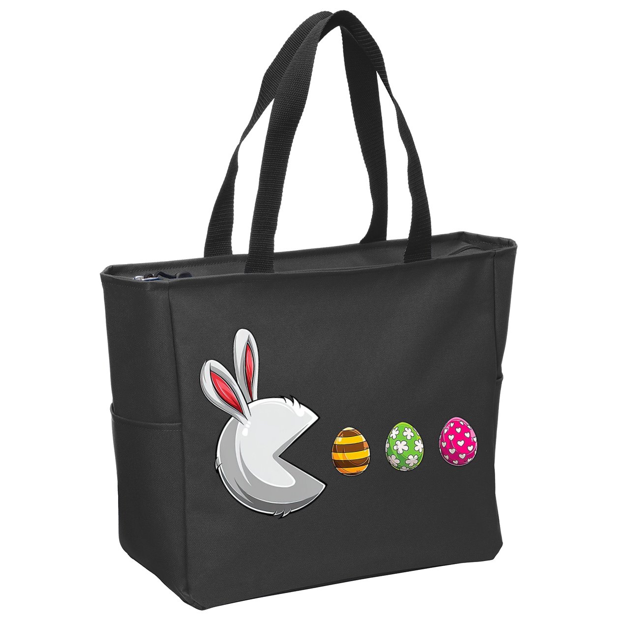 Easter Eggs Bunny Cute Holiday Zip Tote Bag