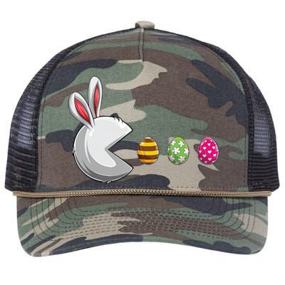 Easter Eggs Bunny Cute Holiday Retro Rope Trucker Hat Cap