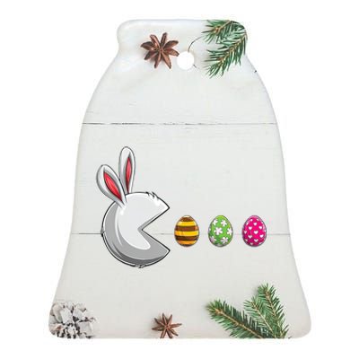 Easter Eggs Bunny Cute Holiday Ceramic Bell Ornament