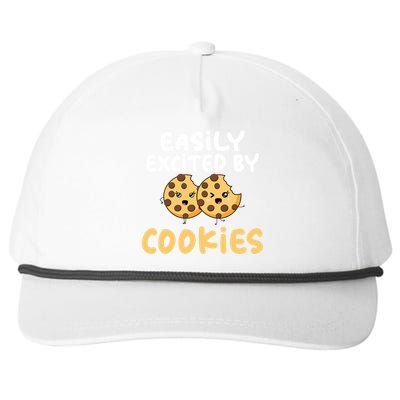 Easily Ecxited By Cookies Lover Cool Gift Snapback Five-Panel Rope Hat