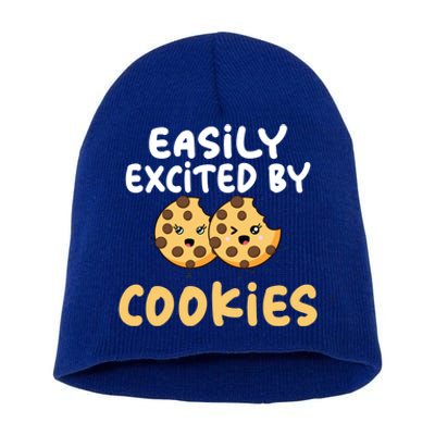 Easily Ecxited By Cookies Lover Cool Gift Short Acrylic Beanie