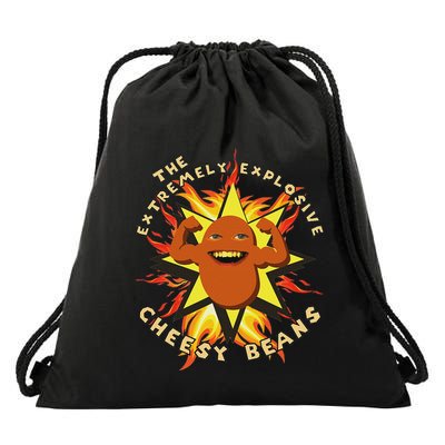 Extremely Explosive Cheesy Beans Star Drawstring Bag