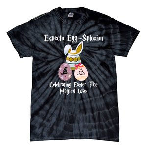 Expecto Eggsplosion Celebrating Easter The Magical Way Potter Easter Tie-Dye T-Shirt