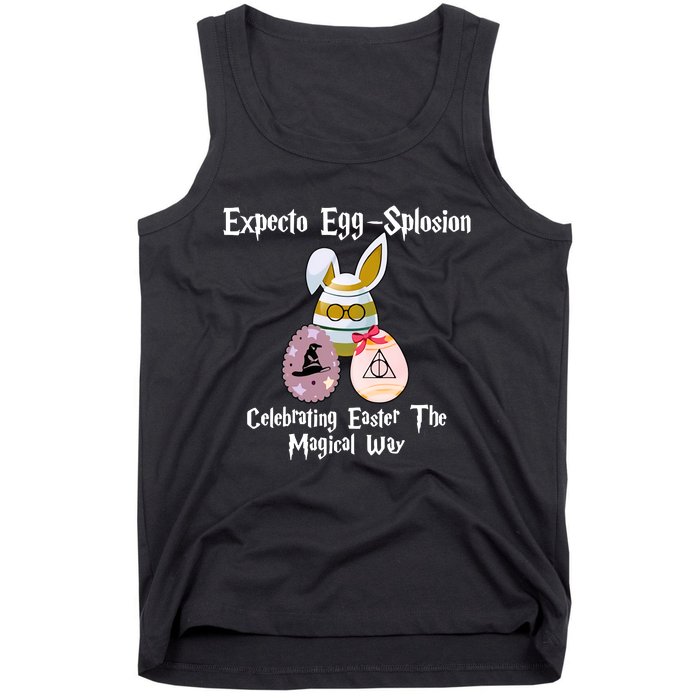 Expecto Eggsplosion Celebrating Easter The Magical Way Potter Easter Tank Top