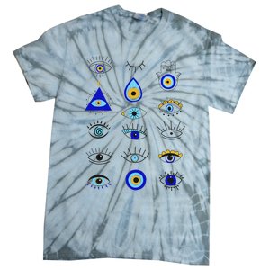 Evil Eye Curse Protection Hand of Hamsa Seeing Eyes Evil Eye Tie-Dye T-Shirt