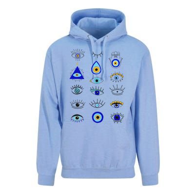 Evil Eye Curse Protection Hand of Hamsa Seeing Eyes Evil Eye Unisex Surf Hoodie